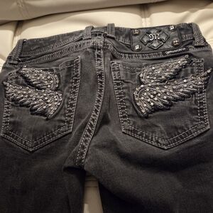 Women's Gray Embellished Jeans